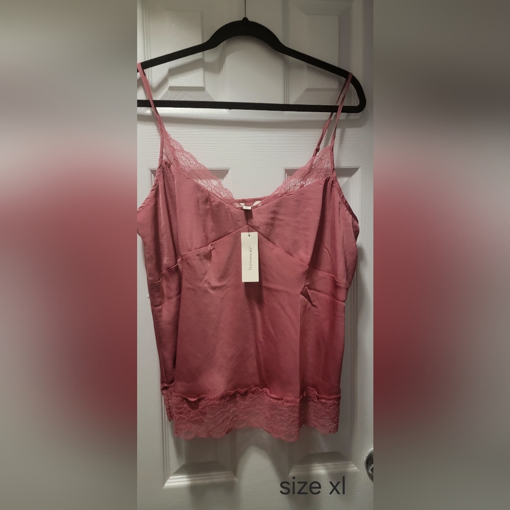 Pink Satin And Lace Chemise